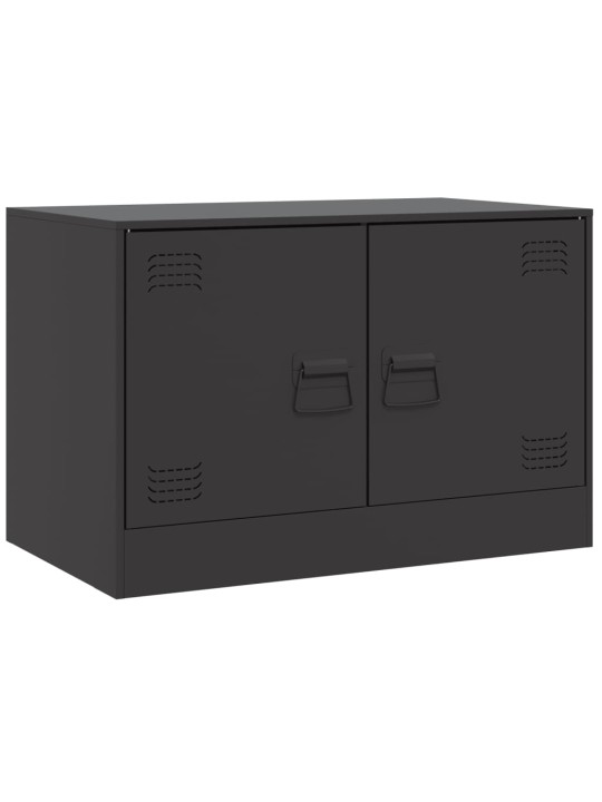 Televizoriaus spintelės, 2vnt., juodos, 67x39x44cm, plienas