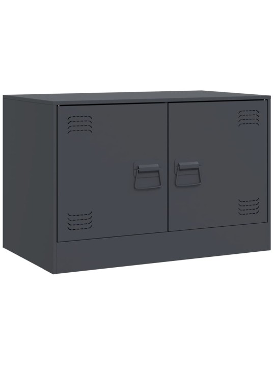 Televizoriaus spintelės, 2vnt., antracito, 67x39x44cm, plienas