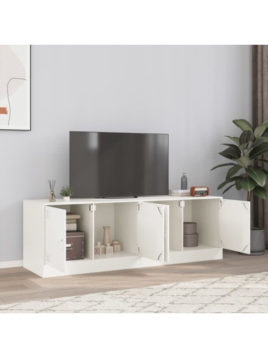 Televizoriaus spintelės, 2vnt., baltos, 67x39x44cm, plienas