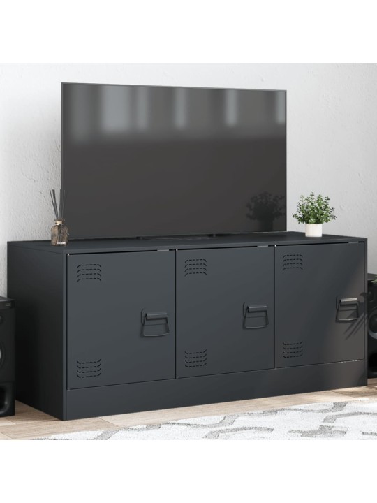 Televizoriaus spintelė, antracito spalvos, 99x39x44cm, plienas