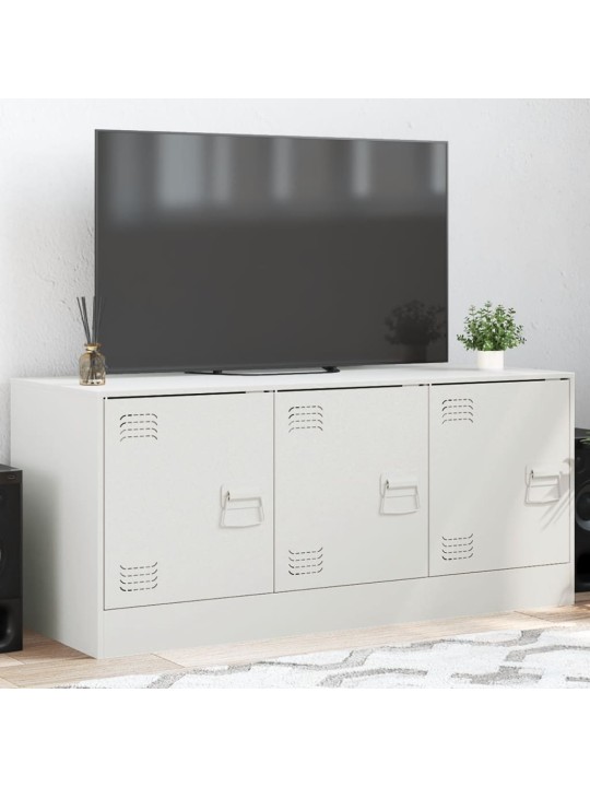 Televizoriaus spintelė, baltos spalvos, 99x39x44cm, plienas