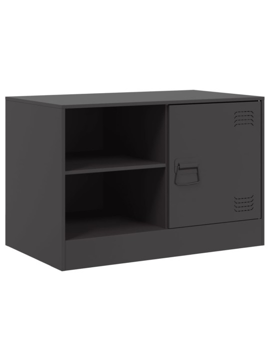 Televizoriaus spintelės, 2vnt., juodos, 67x39x44cm, plienas
