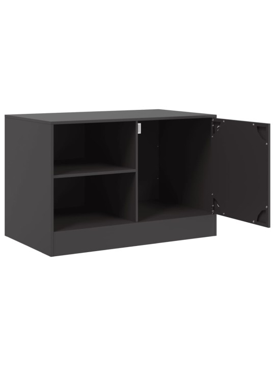 Televizoriaus spintelės, 2vnt., juodos, 67x39x44cm, plienas