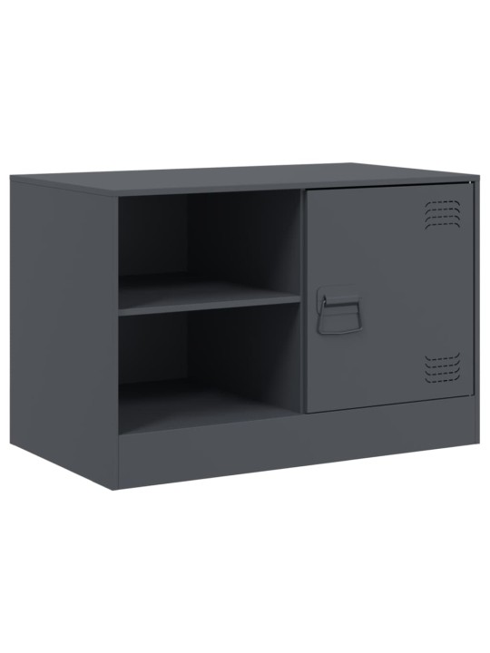 Televizoriaus spintelės, 2vnt., antracito, 67x39x44cm, plienas