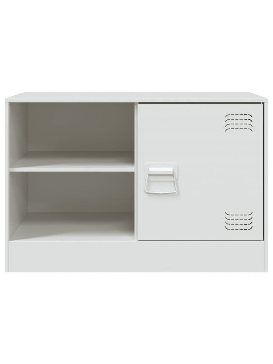 Televizoriaus spintelės, 2vnt., baltos, 67x39x44cm, plienas