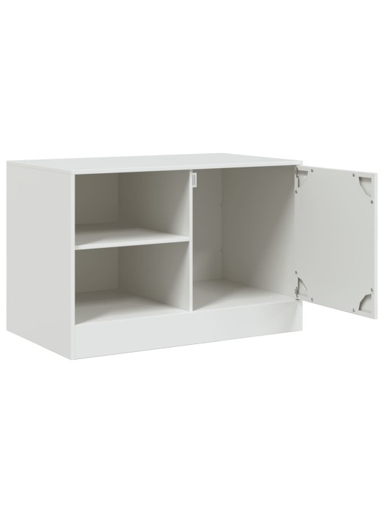 Televizoriaus spintelės, 2vnt., baltos, 67x39x44cm, plienas