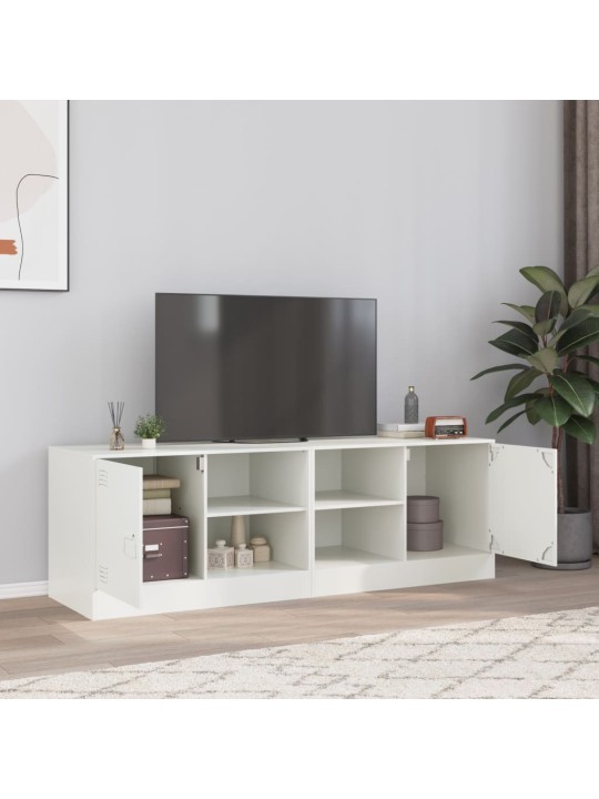 Televizoriaus spintelės, 2vnt., baltos, 67x39x44cm, plienas