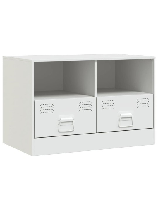 Televizoriaus spintelės, 2vnt., baltos, 67x39x44cm, plienas
