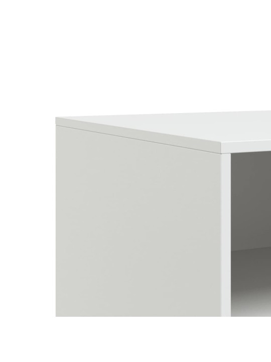 Televizoriaus spintelės, 2vnt., baltos, 67x39x44cm, plienas