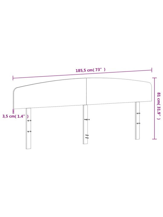 Galvūgalis, baltos spalvos, 180cm, pušies medienos masyvas