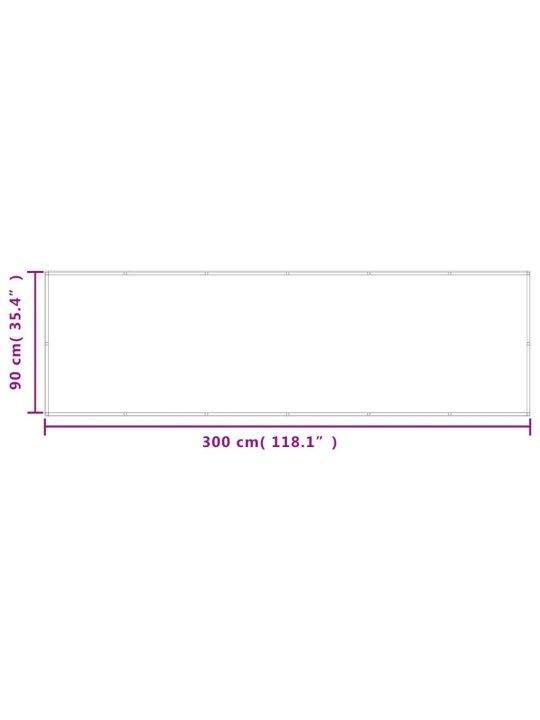 Balkono pertvara, šviesiai pilka, 90x300cm, 100% poliesteris