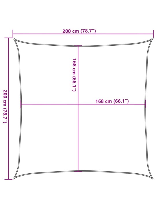 Burė nuo saulės, smėlio, 2x2m, 100% oksfordo poliesteris