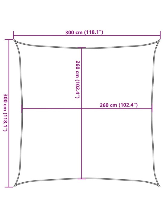 Burė nuo saulės, smėlio, 3x3m, 100% oksfordo poliesteris