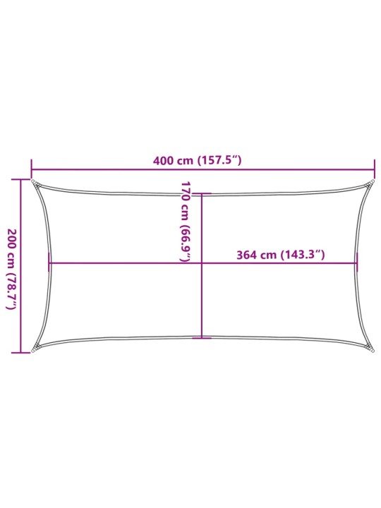 Burė nuo saulės, pilka, 4x2m, 100% oksfordo poliesteris