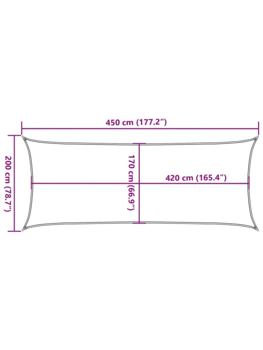Burė nuo saulės, pilka, 4,5x2m, 100% oksfordo poliesteris