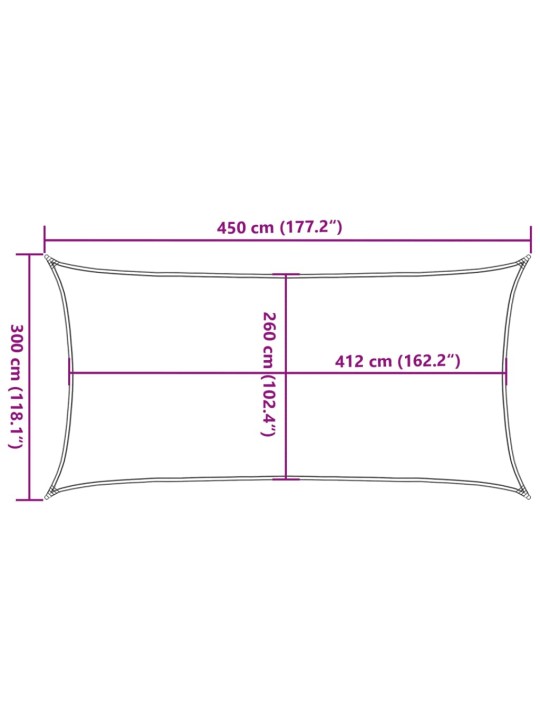 Burė nuo saulės, pilka, 4,5x3m, 100% oksfordo poliesteris