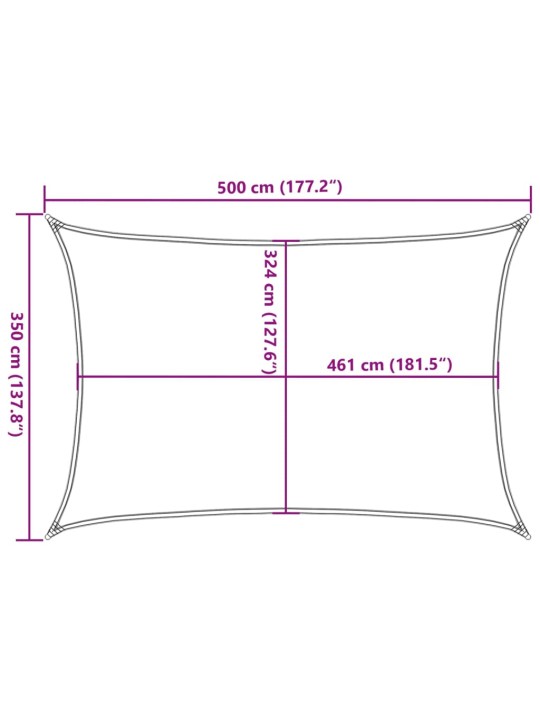 Burė nuo saulės, pilka, 5x3,5m, 100% oksfordo poliesteris