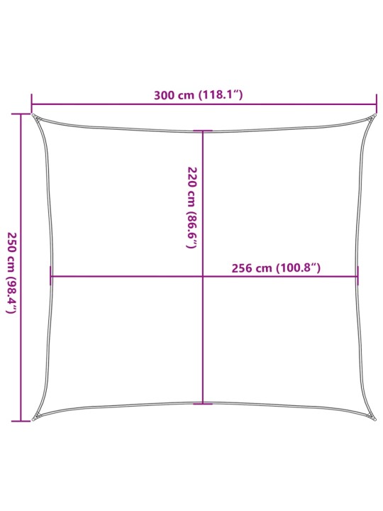 Burė nuo saulės, smėlio, 3x2,5m, 100% oksfordo poliesteris