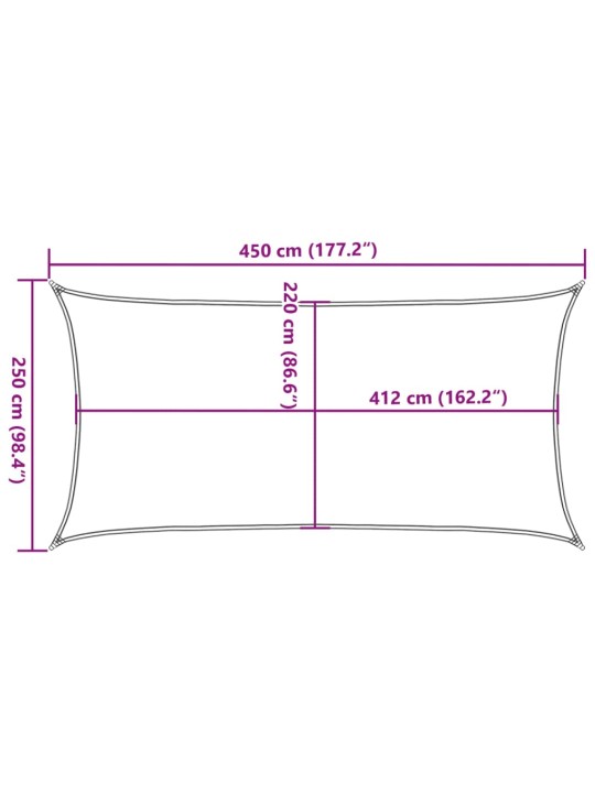 Burė nuo saulės, smėlio, 4,5x2,5m, 100% oksfordo poliesteris