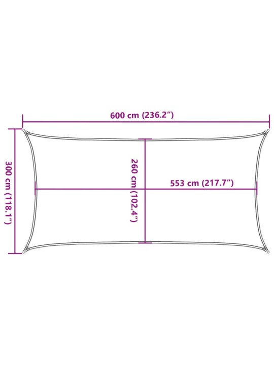 Burė nuo saulės, smėlio, 6x3m, 100% oksfordo poliesteris