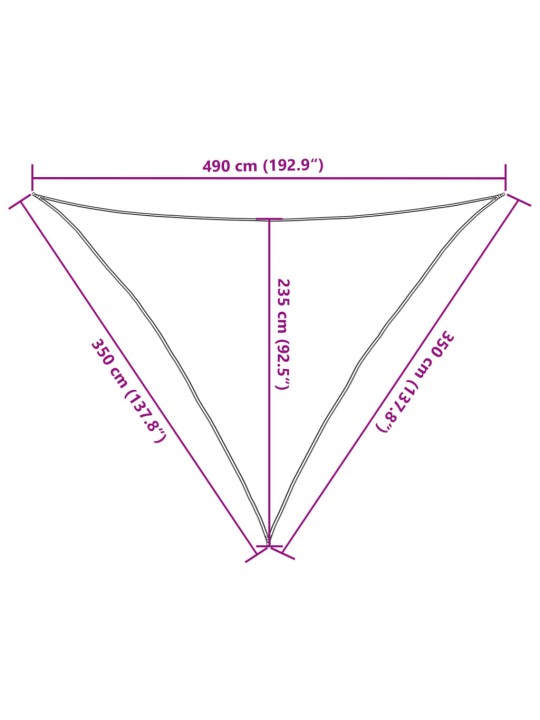 Burė nuo saulės, pilka, 3,5x3,5x4,9m, 100% oksfordo poliesteris