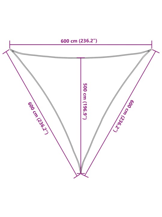 Burė nuo saulės, pilka, 6x6x6m, 100% oksfordo poliesteris