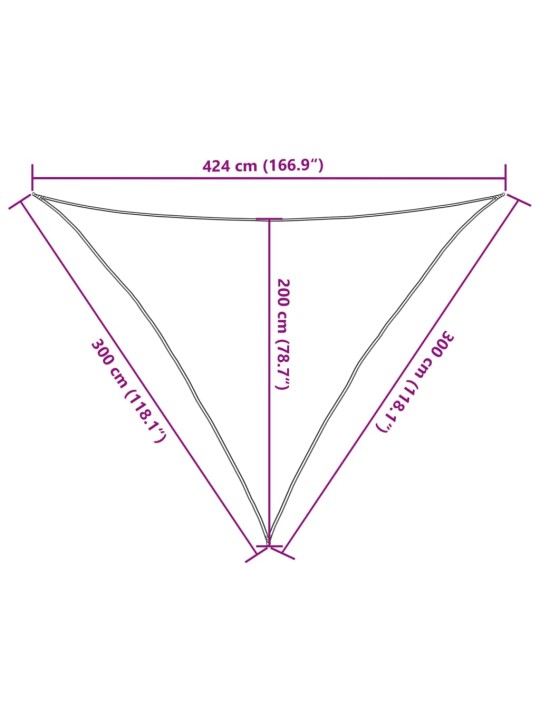 Burė nuo saulės, smėlio, 3x3x4,24m, 100% oksfordo poliesteris