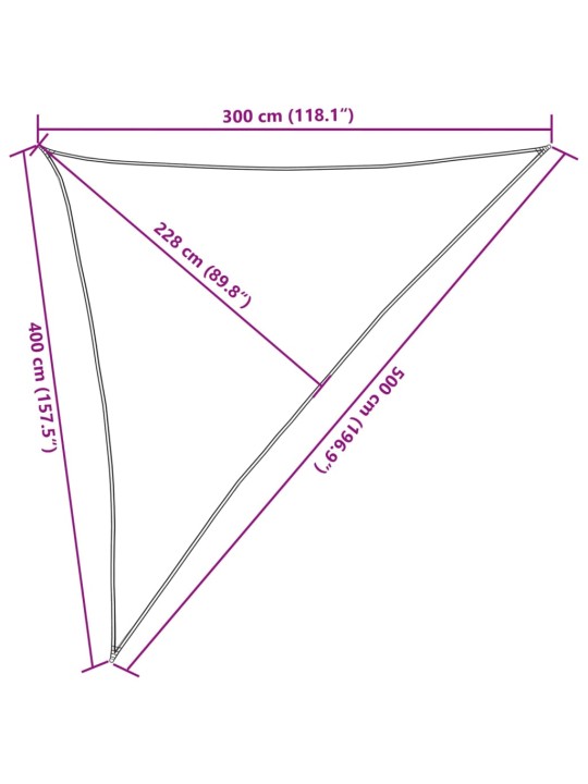Burė nuo saulės, smėlio, 3x4x5m, 100% oksfordo poliesteris