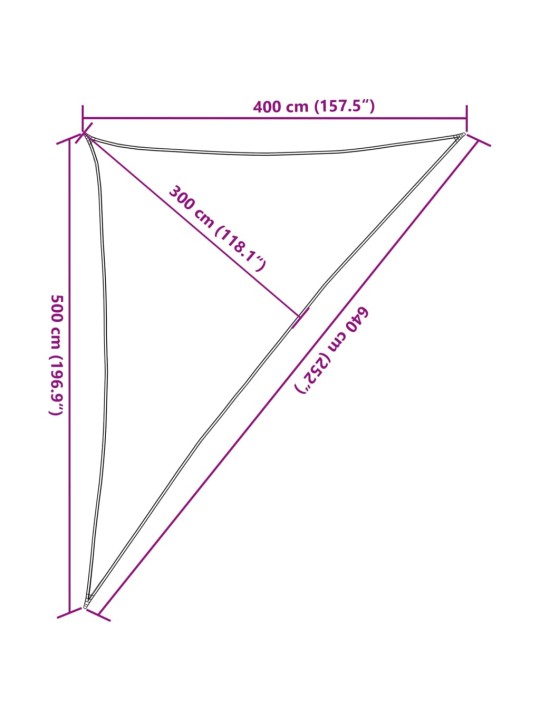 Burė nuo saulės, smėlio, 4x5x6,4m, 100% oksfordo poliesteris