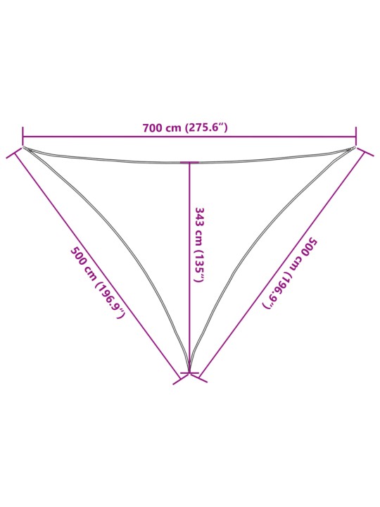 Burė nuo saulės, balta, 7x5x5m, 100% oksfordo poliesteris