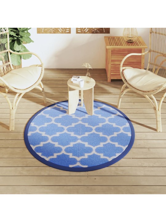 Lauko kilimas, mėlynos spalvos, 120cm skersmens, PP
