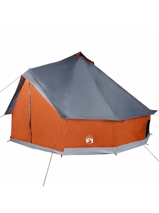Šeimos palapinė, pilka ir oranžinė, 12 vietų, tipi