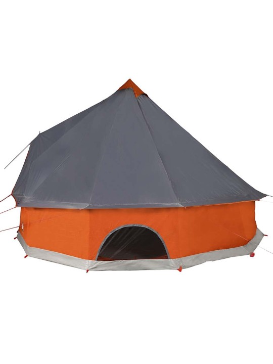 Šeimos palapinė, pilka ir oranžinė, 12 vietų, tipi