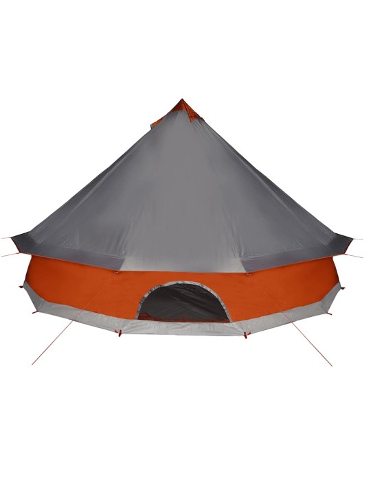 Šeimos palapinė, pilka ir oranžinė, 12 vietų, tipi