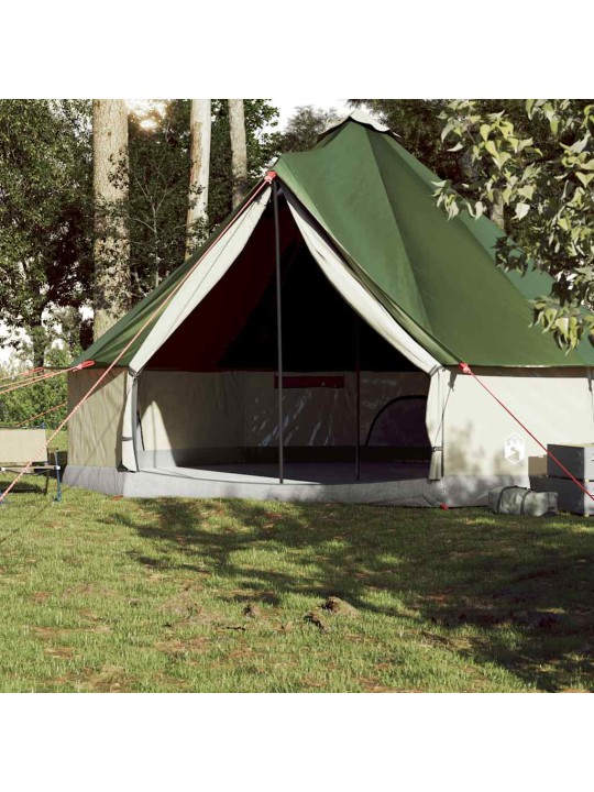 Šeimos palapinė, žalia, 10 vietų, tipi, atspari vandeniui