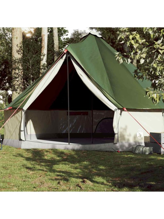 Šeimos palapinė, žalia, 10 vietų, tipi, atspari vandeniui