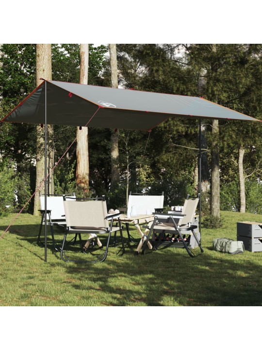Stovyklavimo tentas, pilkas ir oranžinis, 360x294cm