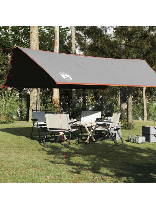 Stovyklavimo tentas, pilkas ir oranžinis, 500x294cm