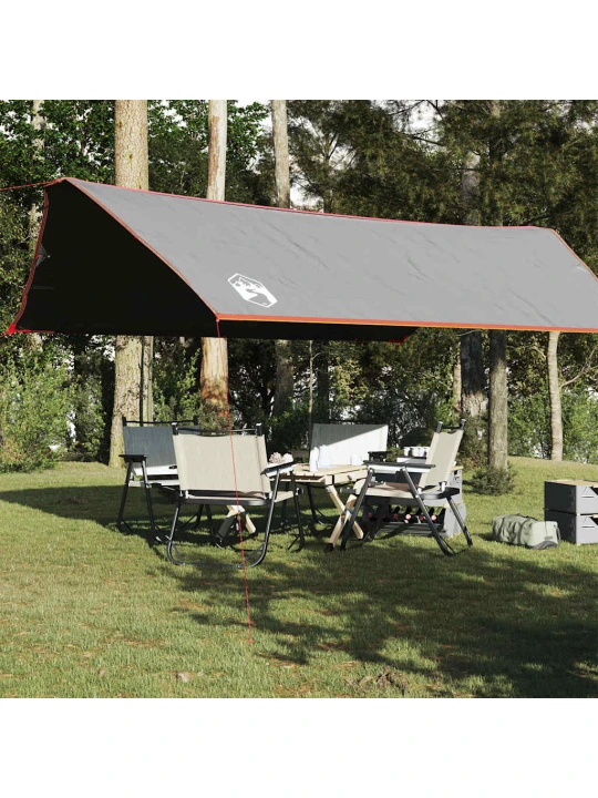 Stovyklavimo tentas, pilkas ir oranžinis, 500x294cm