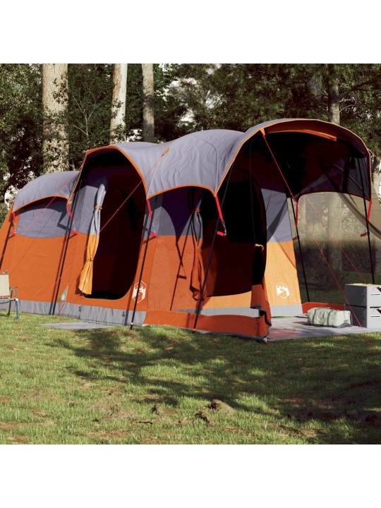 Šeimos palapinė, pilka ir oranžinė, aštuonvietė, tunelinė