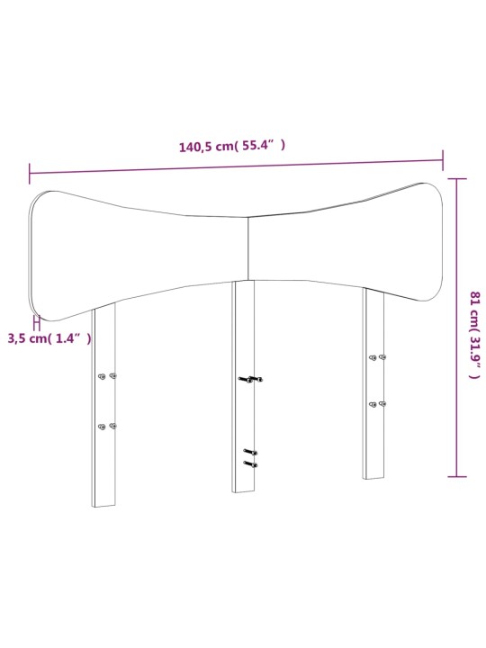 Galvūgalis, baltos spalvos, 135cm, pušies medienos masyvas