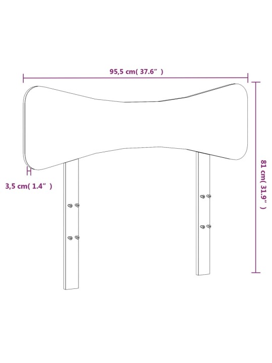 Galvūgalis, baltos spalvos, 90cm, pušies medienos masyvas