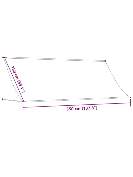 Ištraukiama markizė, antracito, 350x150cm, audinys ir plienas