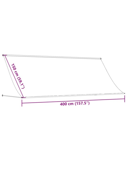 Ištraukiama markizė, antracito, 400x150cm, audinys ir plienas