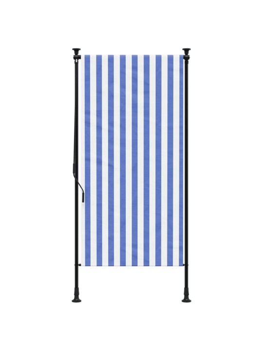 Lauko roletas, mėlynas ir baltas, 100x270cm, audinys ir plienas