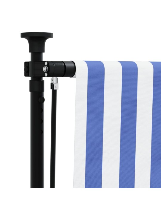 Lauko roletas, mėlynas ir baltas, 100x270cm, audinys ir plienas