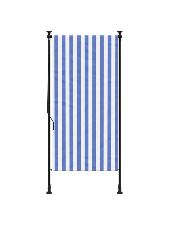 Lauko roletas, mėlynas ir baltas, 120x270cm, audinys ir plienas