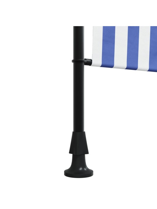 Lauko roletas, mėlynas ir baltas, 120x270cm, audinys ir plienas