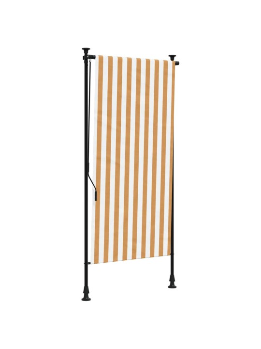 Lauko roletas, oranžinis/baltas, 100x270cm, audinys ir plienas