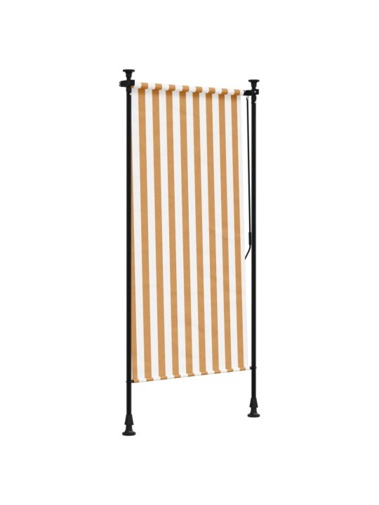 Lauko roletas, oranžinis/baltas, 100x270cm, audinys ir plienas